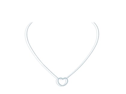 Anhänger My Heart in 14K Weißgold mit Diamanten 0,19ct