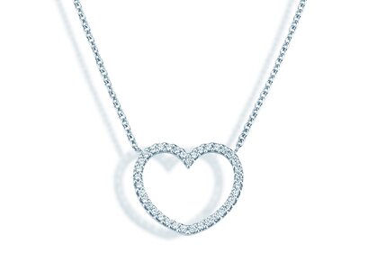 Anhänger My Heart in 14K Weißgold mit Diamanten 0,19ct
