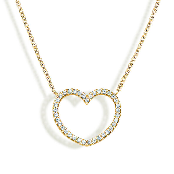 Anhänger My Heart in 14K Gelbgold mit Diamanten 0,19ct