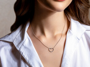 Anhänger My Heart in 14K Weißgold mit Diamanten 0,19ct