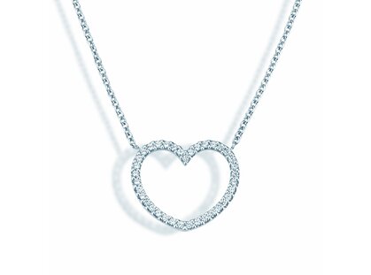 Anhänger My Heart in 14K Weißgold mit Diamanten 0,19ct