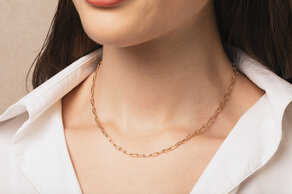 Halskette Paper Clip Oval in Silber 925/- 45cm 3,0mm