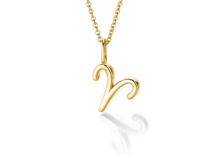 Sternzeichen-Anhänger Widder in 14K Gelbgold