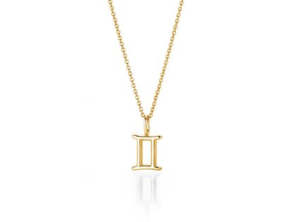 Sternzeichen-Anhänger Zwillinge in 14K Gelbgold