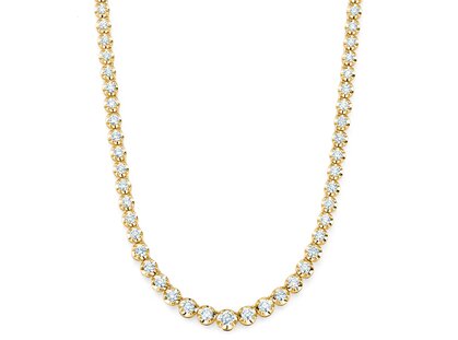 Tennis-Collier Classic in 18K Gelbgold mit Diamanten 2,97 G/SI