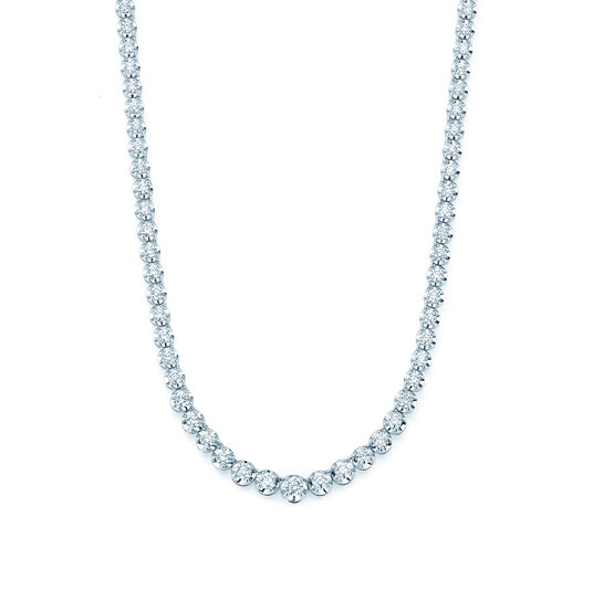 Tennis-Collier Classic in 18K Weißgold mit Diamanten 2,97 G/SI
