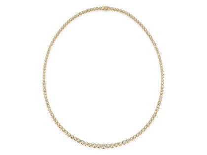 Tennis-Collier Classic in 18K Gelbgold mit Diamanten 2,97 G/SI