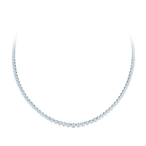 Tennis-Collier Classic in 18K Weißgold mit Diamanten 2,97
