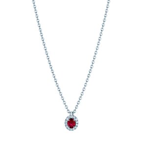 Anhänger Windsor in 18K Weißgold mit Rubin 0,60ct und Diamanten 0,12ct