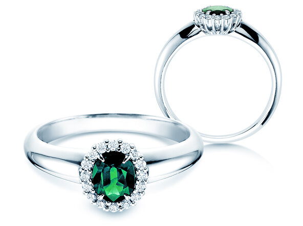 Verlobungsring Windsor in 9K Weißgold