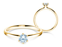 Verlobungsring Classic 6 in 14K Gelbgold mit Diamant 0,30ct G/SI
