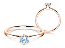 Verlobungsring Classic 6 in 14K Roségold mit Diamant 0,30ct G/SI