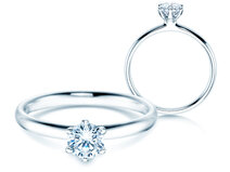 Verlobungsring Classic 6 in Platin 950/- mit Diamant 0,50ct G/SI