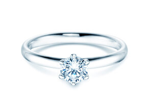 Verlobungsring Classic 6 in 18K Weißgold mit Diamant 0,50ct H/SI