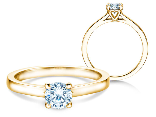 Verlobungsring Romance in 18K Gelbgold mit Diamant 0,60ct G/SI