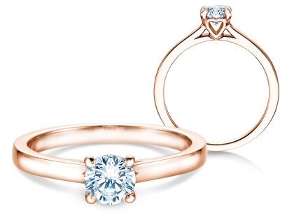 Verlobungsring Romance in 18K Roségold mit Diamant 0,60ct G/SI