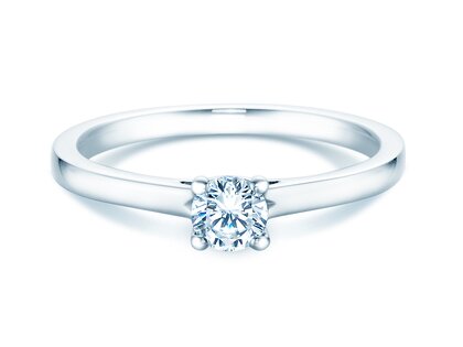 Verlobungsring Romance in 14K Weißgold mit Diamant 0,30ct G/SI