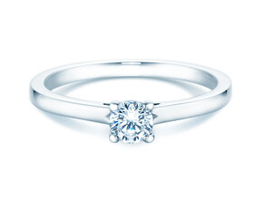 Verlobungsring Romance in 14K Weißgold mit Diamant 0,30ct G/SI