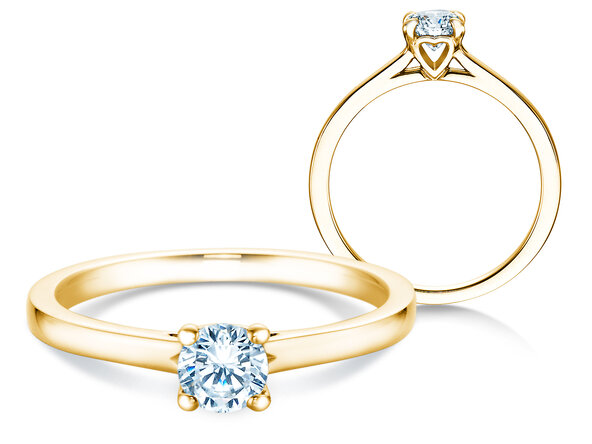 Verlobungsring Romance in 14K Gelbgold mit Diamant 0,40ct H/SI