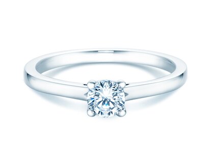 Verlobungsring Romance in 14K Weißgold mit Diamant 0,40ct H/SI