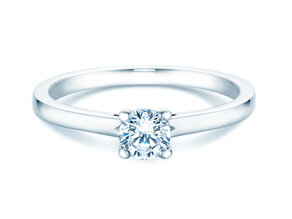Verlobungsring Romance in 14K Weißgold mit Diamant 0,40ct H/SI