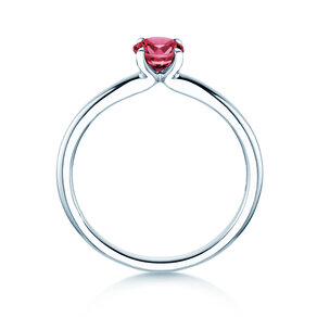 Geburtsstein-Ring Classic 4 Januar in 14K Weißgold mit Granat 0,50ct