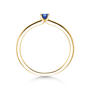 Geburtsstein-Ring Classic 4 September in 14K Gelbgold mit Saphir 0,10ct