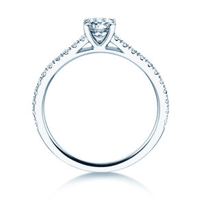 Geburtsstein-Ring Pure Colour April in 14K Weißgold mit Diamant 0,50ct und Diamanten 0,26ct