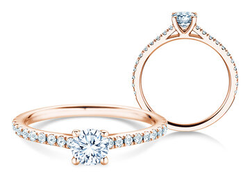 Geburtsstein-Ring Pure Colour April in 9K Weißgold mit Diamant 0,50ct und Diamanten 0,26ct