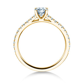 Geburtsstein-Ring Pure Colour April in 14K Gelbgold mit Diamant 0,50ct und Diamanten 0,26ct
