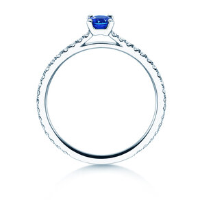 Verlobungsring Bright in 9K Weißgold mit Saphir 0,20ct und Diamanten 0,27ct