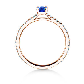 Verlobungsring Bright in 14K Roségold mit Saphir 0,20ct und Diamanten 0,27ct
