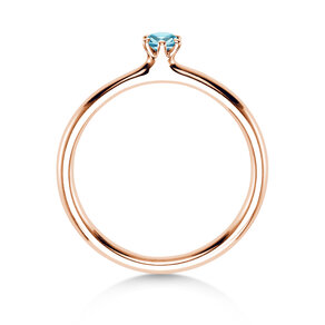 Verlobungsring Classic Colour in 9K Roségold mit Blautopas 0,10ct
