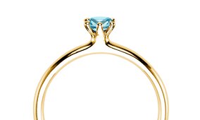 Verlobungsring Classic Colour in 14K Gelbgold mit Blautopas 0,10ct