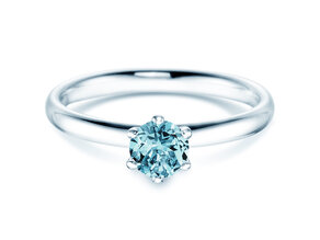 Verlobungsring Classic Colour in 9K Weißgold mit Blautopas 0,50ct
