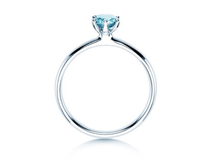 Verlobungsring Classic Colour in 9K Weißgold mit Blautopas 0,50ct