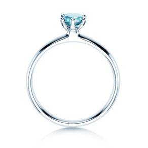 Verlobungsring Classic Colour in 9K Weißgold mit Blautopas 0,50ct