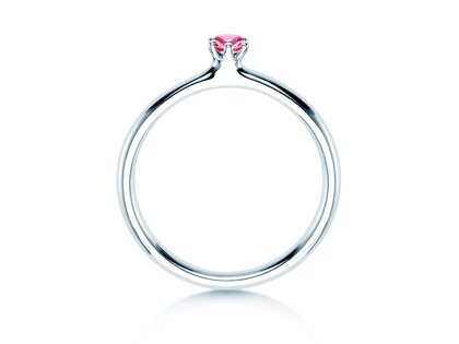 Verlobungsring Classic Colour in Silber 925/- mit Pinker Turmalin 0,05ct