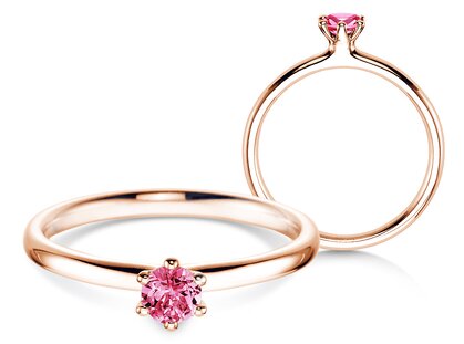Verlobungsring Classic Colour in 9K Roségold mit Pinker Turmalin 0,25ct