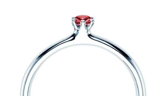 Verlobungsring Classic Colour in Silber 925/- mit Rubin 0,05ct