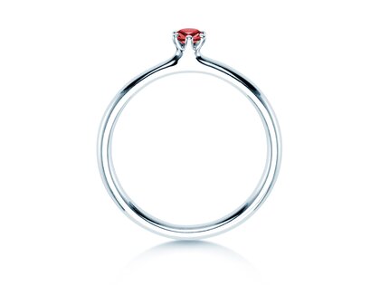Verlobungsring Classic Colour in 9K Weißgold mit Rubin 0,05ct