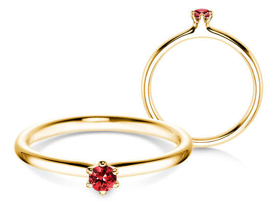 Verlobungsring Classic Colour in Silber 925/- mit Rubin 0,05ct