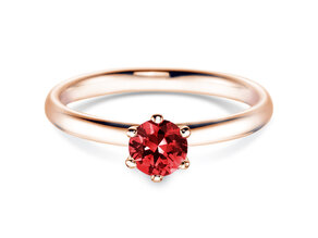 Verlobungsring Classic Colour in 14K Roségold mit Rubin 0,50ct