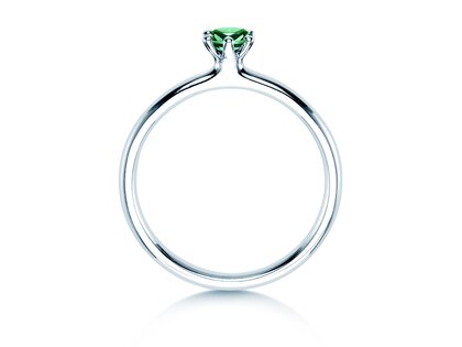 Verlobungsring Classic Colour in Platin 950/- mit Smaragd 0,25ct