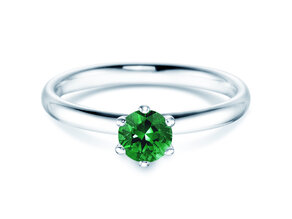 Verlobungsring Classic Colour in 9K Weißgold mit Smaragd 0,50ct