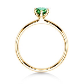 Verlobungsring Classic Colour in 9K Gelbgold mit Smaragd 0,50ct