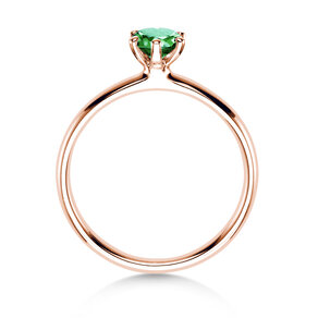 Verlobungsring Classic Colour in 9K Roségold mit Smaragd 0,50ct
