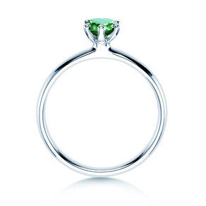 Verlobungsring Classic Colour in 9K Weißgold mit Smaragd 0,50ct