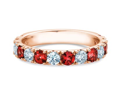 Verlobungsring Dusk mit Diamant und Farbedelstein in Roségold