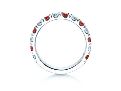 Verlobungsring Dusk mit Diamant und Farbedelstein in Weißgold